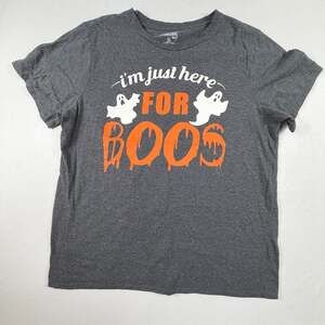 Mission Ridge Men's XL Gray I'm Just Here For Boos Halloween Graphic T-Shirt